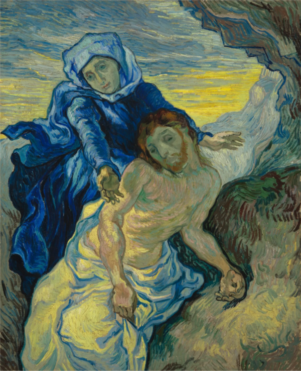 Pietà (según Delacroix) – Van Gogh Vincent Van Gogh mx.artemisreproduction.com