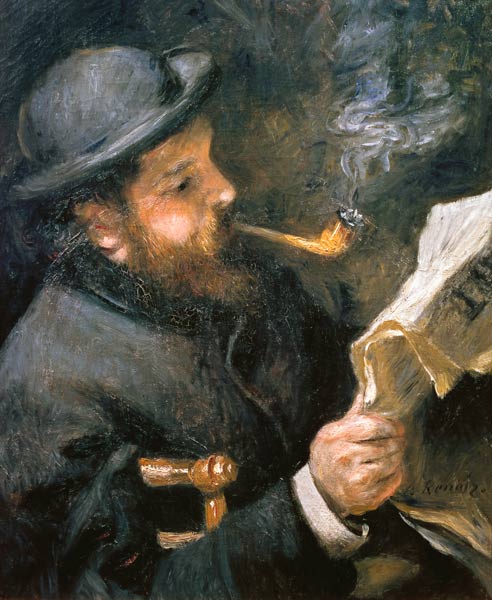 Claude Monet leyendo un periódico – Pierre-Auguste Renoir Pierre-Auguste Renoir mx.artemisreproduction.com