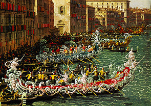 Regata en el Gran Canal frente al Palacio Foscari (Detalle) – Giovanni Antonio Canal Giovanni Antonio Canal mx.artemisreproduction.com