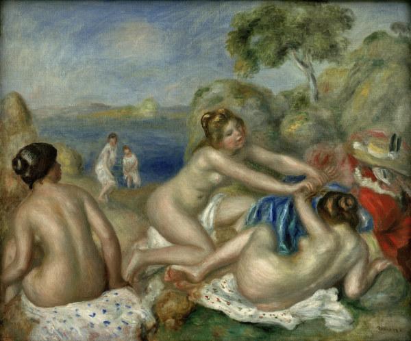 Tres bañistas con un cangrejo c.1897 – Pierre-Auguste Renoir Pierre-Auguste Renoir mx.artemisreproduction.com