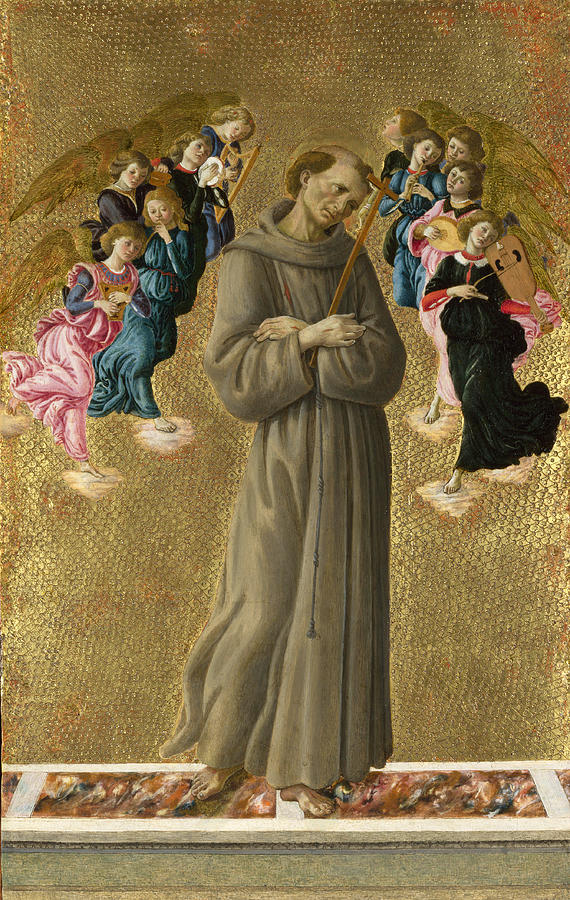 San Francisco de Asís con ángeles – Sandro Botticelli Sandro Botticelli mx.artemisreproduction.com