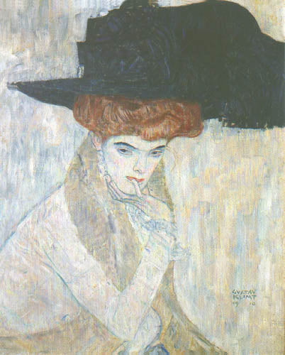 El sombrero de pluma negra – Gustav Klimt Gustav Klimt mx.artemisreproduction.com