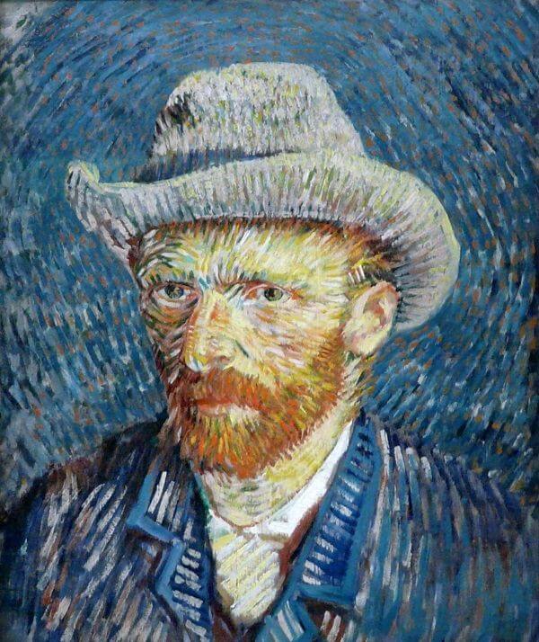 Autorretrato con un sombrero de fieltro gris – Van Gogh Serie de autorretratos de Vincent van Gogh mx.artemisreproduction.com