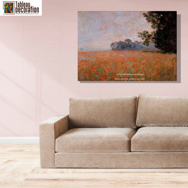 Campo de avena con amapolas – Cuadro de Monet Claude Monet mx.artemisreproduction.com 3