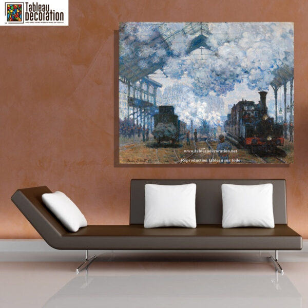 La Gare Saint-Lazare, llegada de un tren – Claude Monet Claude Monet mx.artemisreproduction.com 5