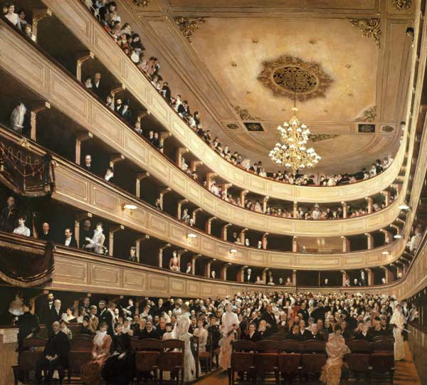 El auditorio del teatro del viejo castillo – Gustav Klimt Gustav Klimt mx.artemisreproduction.com