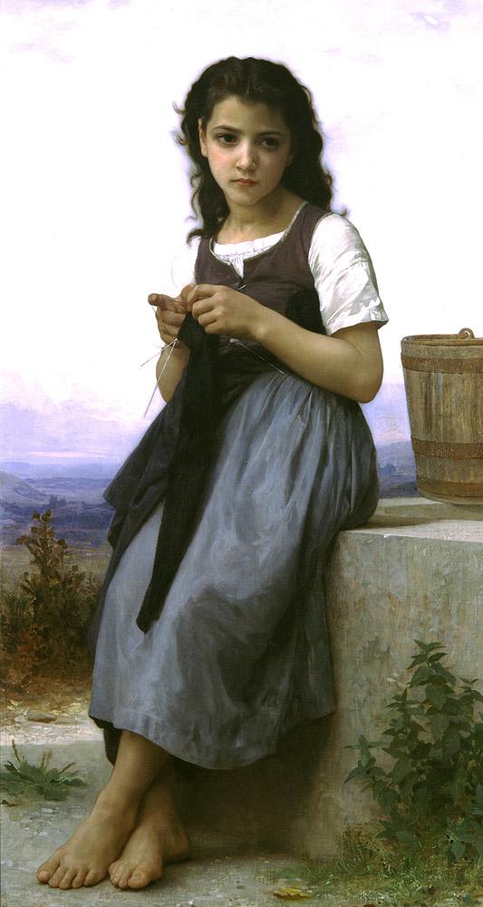 La tricoteuse de William Bouguereau William Bouguereau mx.artemisreproduction.com