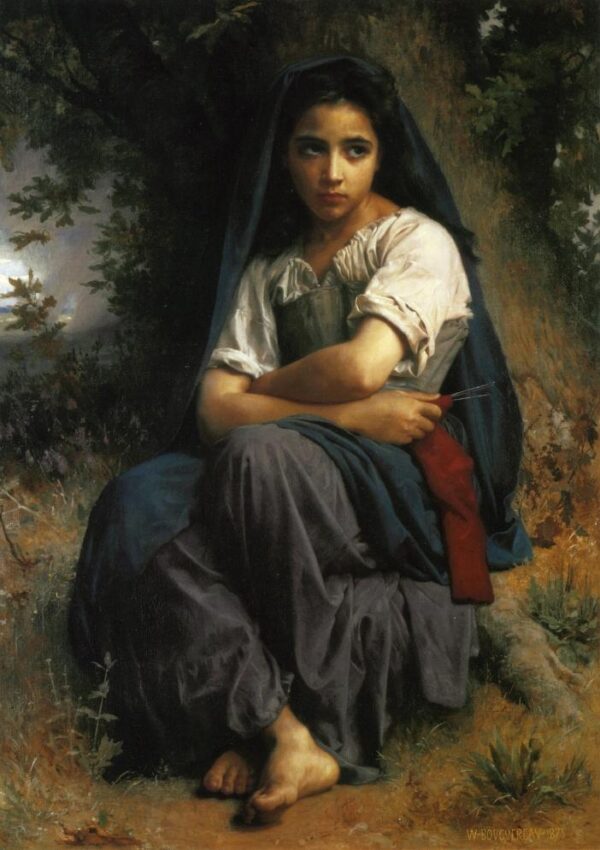 La pequeña tejedora – William Bouguereau William Bouguereau mx.artemisreproduction.com