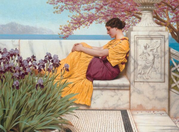 Bajo la flor que se aferra a la rama – John William Godward John William Godward mx.artemisreproduction.com