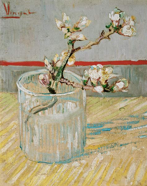 Rama de almendro en flor en un vaso – Van Gogh Vincent Van Gogh mx.artemisreproduction.com