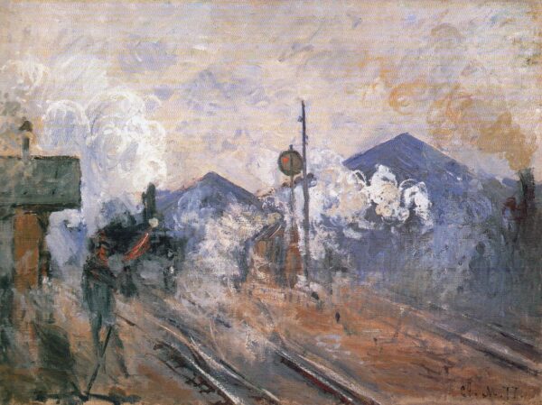 Las Vías a la Salida de la Estación Saint-Lazare – Claude Monet Claude Monet mx.artemisreproduction.com