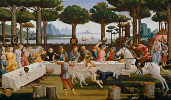 El banquete de Nastagio degli Onesti – Sandro Botticelli Sandro Botticelli mx.artemisreproduction.com