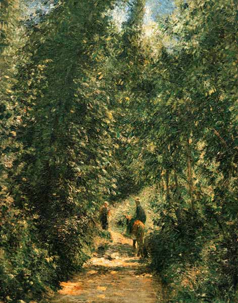 Camino bajo los árboles, verano – Camille Pissarro Camille Pissarro mx.artemisreproduction.com