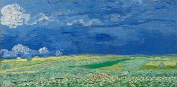 Campo bajo nubes de tormenta – Van Gogh Vincent Van Gogh mx.artemisreproduction.com