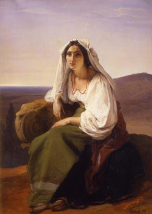 Mujer de Ciociaria (mujer campesina romana) – Francesco Hayez Francesco Hayez mx.artemisreproduction.com