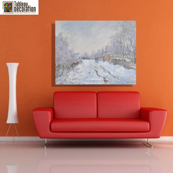 Calle bajo la nieve, Argenteuil – Cuadro de nieve de Monet Claude Monet mx.artemisreproduction.com 4