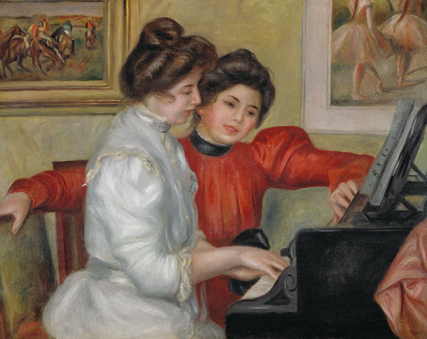 Yvonne y Christine Lerolle al piano – Pierre-Auguste Renoir Pierre-Auguste Renoir mx.artemisreproduction.com